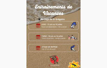 Programme des vacances