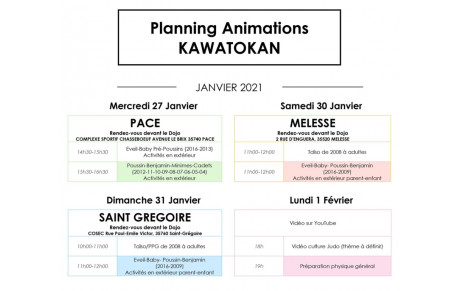 Nouvelle semaine, nouveau planning !