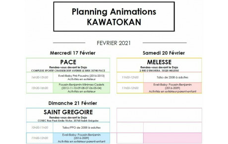 Programme des animations